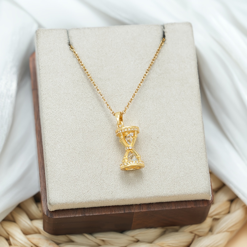 Women's Stainless Steel Hourglass Pendant Necklace